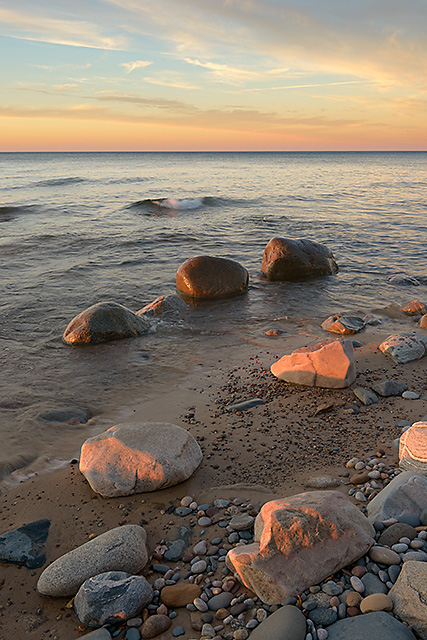 Au Sable Point at Sunset, Pictured Rocks National Lakeshore, Michigan